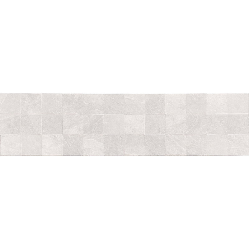 Mexen Icon Lyon Bianco poliruotas akmens masės plytelė rekt. G1, sieninė plytelė 120 x 30 cm, matinė - TL712-120-030-53