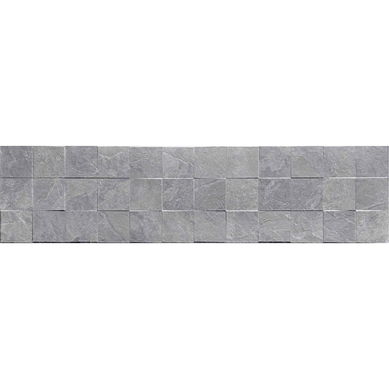 Mexen Icon Lyon Gris glazūruotas akmens masės plytelė rektifikuota G1, sieninė plytelė 120 x 30 cm, matinė
