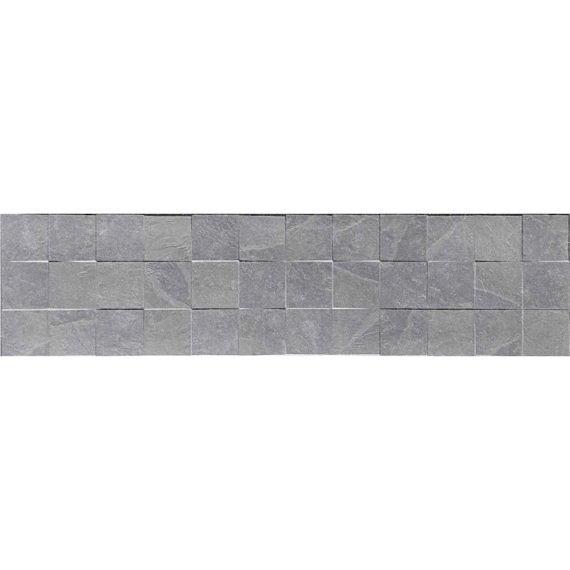 Mexen Icon Lyon Gris glazūruotas akmens masės plytelė rektifikuota G1, sieninė plytelė 120 x 30 cm, matinė