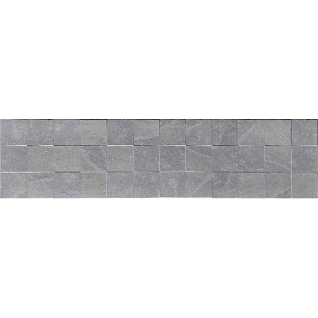 Mexen Icon Lyon Gris glazūruotas akmens masės plytelė rektifikuota G1, sieninė plytelė 120 x 30 cm, matinė