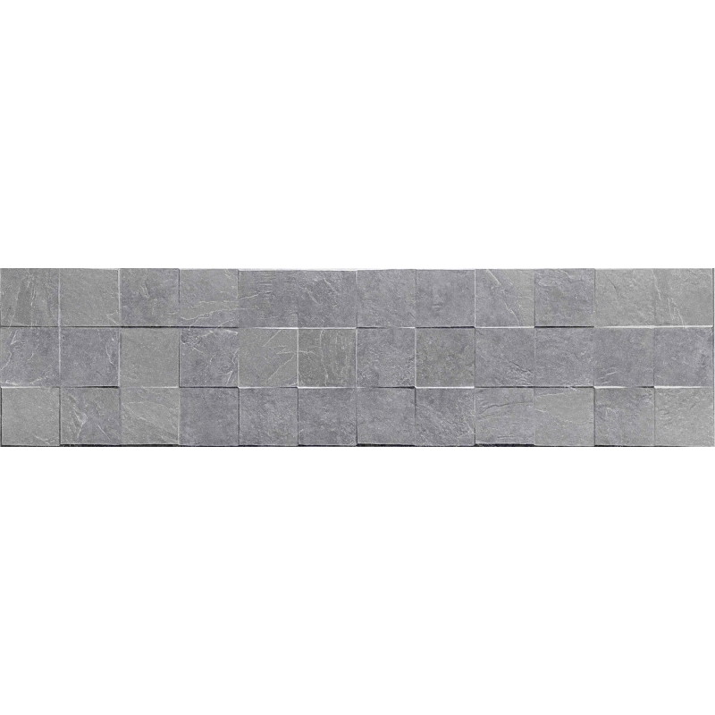 Mexen Icon Lyon Gris glazūruotas akmens masės plytelė rektifikuota G1, sieninė plytelė 120 x 30 cm, matinė