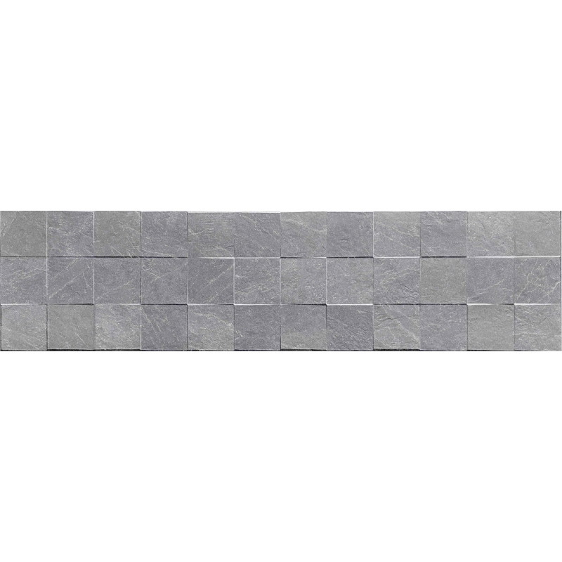 Mexen Icon Lyon Gris glazūruotas akmens masės plytelė rektifikuota G1, sieninė plytelė 120 x 30 cm, matinė