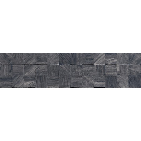 Mexen Riga Lyon Black glazūruotas rekt. G1, medieną imituojanti sienos plytelė 120 x 30 cm, matinė - TL713-120-030-50