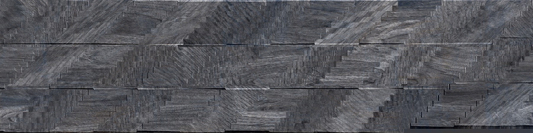 Mexen Riga Lyon Black glazūruotų plytelių akmuo G1, medienos imitacijos grindų ir sienų plytelė 120 x 30 cm, matinė