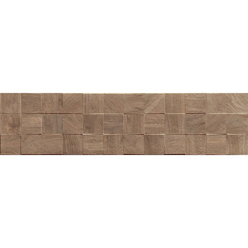 Mexen Riga Lyon Brown glazūruota rektifikuota G1 plytelė, medieną imituojanti grindų ir sienų 120 x 30 cm, matinė