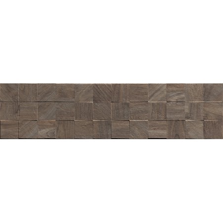 Mexen Riga Lyon Choco glazūruotas rektifikuotas G1, medį imituojanti sieninė plytelė 120 x 30 cm, matinė - TL713-120-030-52