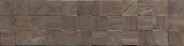 Mexen Riga Lyon Choco glazūruotas rektifikuotas G1, medį imituojanti sieninė plytelė 120 x 30 cm, matinė - TL713-120-030-52