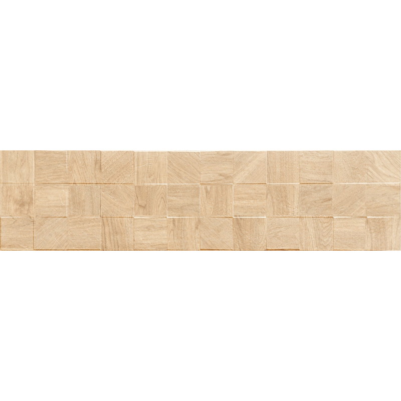 Mexen Riga Lyon Crema glazūruota rektifikuota G1, medienos išvaizdos sieninė plytelė 120 x 30 cm, matinė - TL713-120-030-53