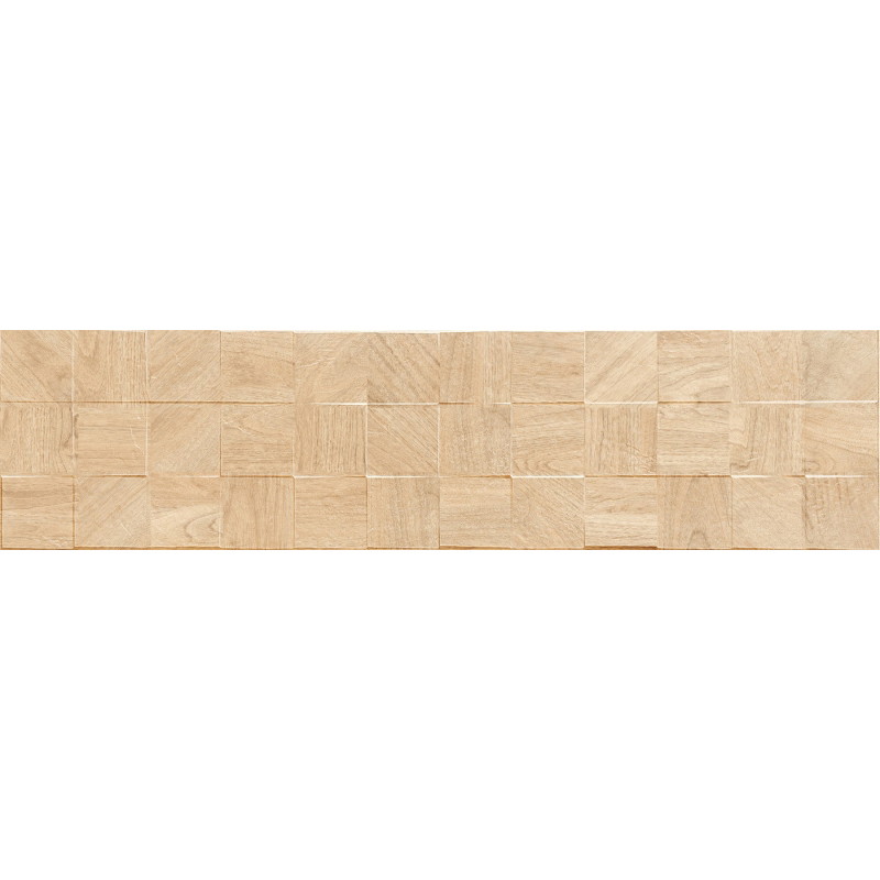Mexen Riga Lyon Crema glazūruota rektifikuota G1, medienos išvaizdos sieninė plytelė 120 x 30 cm, matinė - TL713-120-030-53