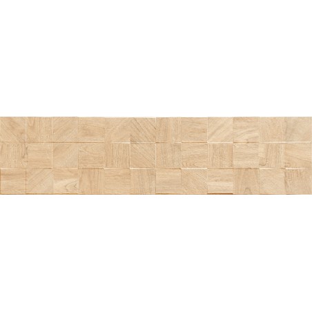 Mexen Riga Lyon Crema glazūruota rektifikuota G1, medienos išvaizdos sieninė plytelė 120 x 30 cm, matinė - TL713-120-030-53
