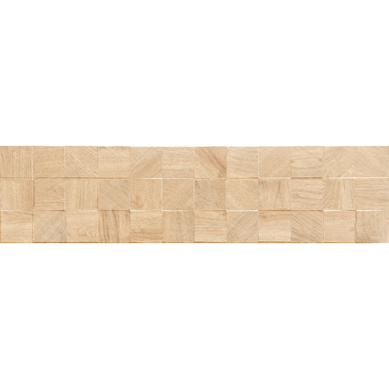 Mexen Riga Lyon Crema glazūruota rektifikuota G1, medienos išvaizdos sieninė plytelė 120 x 30 cm, matinė - TL713-120-030-53