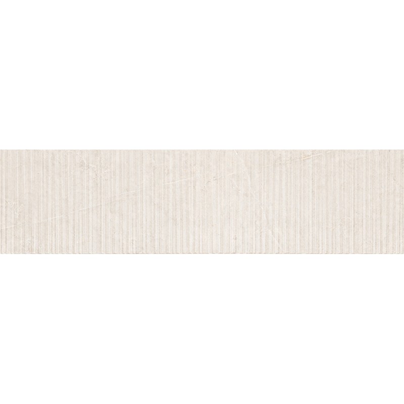 Mexen Flamingo Mayolica Bianco glazūruota rektifikuota G1, grindų ir sienų plytelė 120 x 30 cm, raižyta - TL715-120-030-50