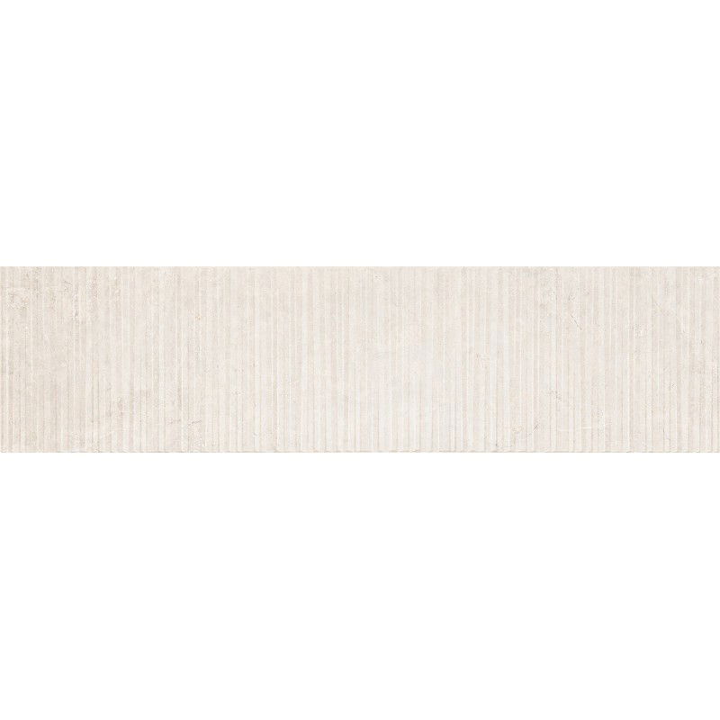 Mexen Flamingo Mayolica Bianco glazūruota rektifikuota G1, grindų ir sienų plytelė 120 x 30 cm, raižyta - TL715-120-030-50