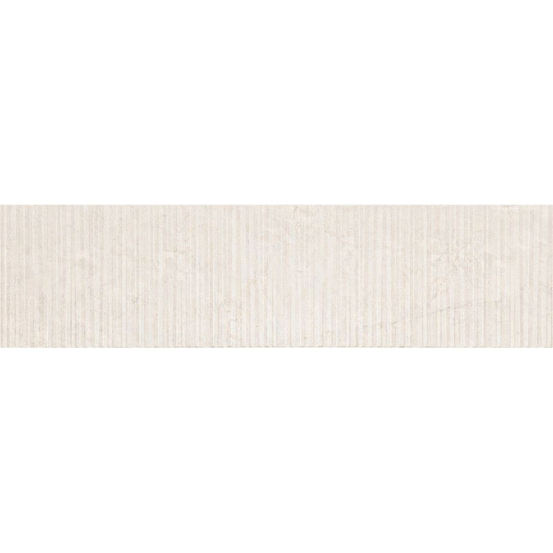 Mexen Flamingo Mayolica Bianco glazūruota rektifikuota G1, grindų ir sienų plytelė 120 x 30 cm, raižyta - TL715-120-030-50