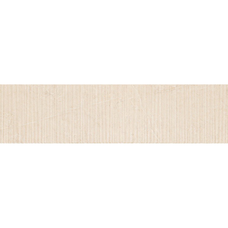 Mexen Flamingo Mayolica Crema glazūruota rektifikuota G1 plytelė, sienų 120 x 30 cm, carving - TL715-120-030-51