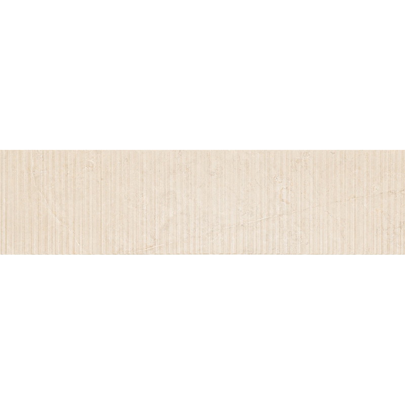 Mexen Flamingo Mayolica Crema glazūruota rektifikuota G1 plytelė, sienų 120 x 30 cm, carving - TL715-120-030-51