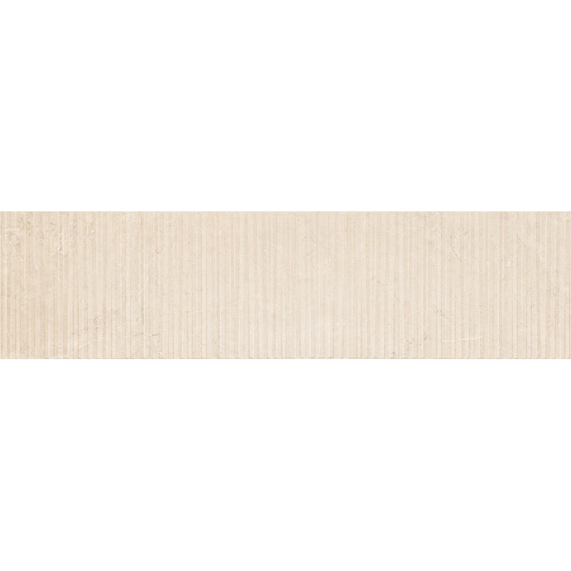 Mexen Flamingo Mayolica Crema glazūruota rektifikuota G1 plytelė, sienų 120 x 30 cm, carving - TL715-120-030-51