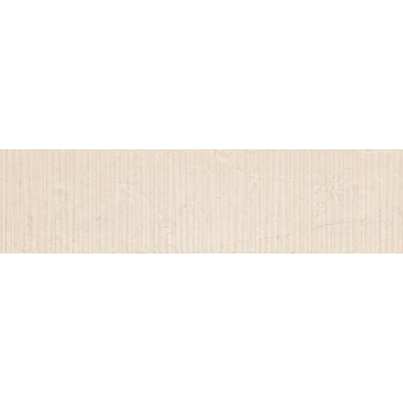 Mexen Flamingo Mayolica Crema glazūruota rektifikuota G1 plytelė, sienų 120 x 30 cm, carving - TL715-120-030-51