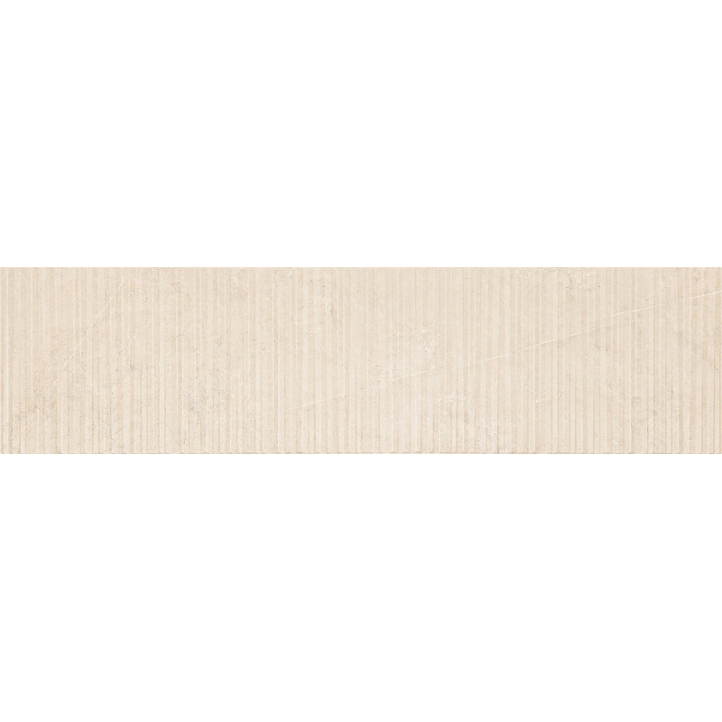 Mexen Flamingo Mayolica Crema glazūruota rektifikuota G1 plytelė, sienų 120 x 30 cm, carving - TL715-120-030-51