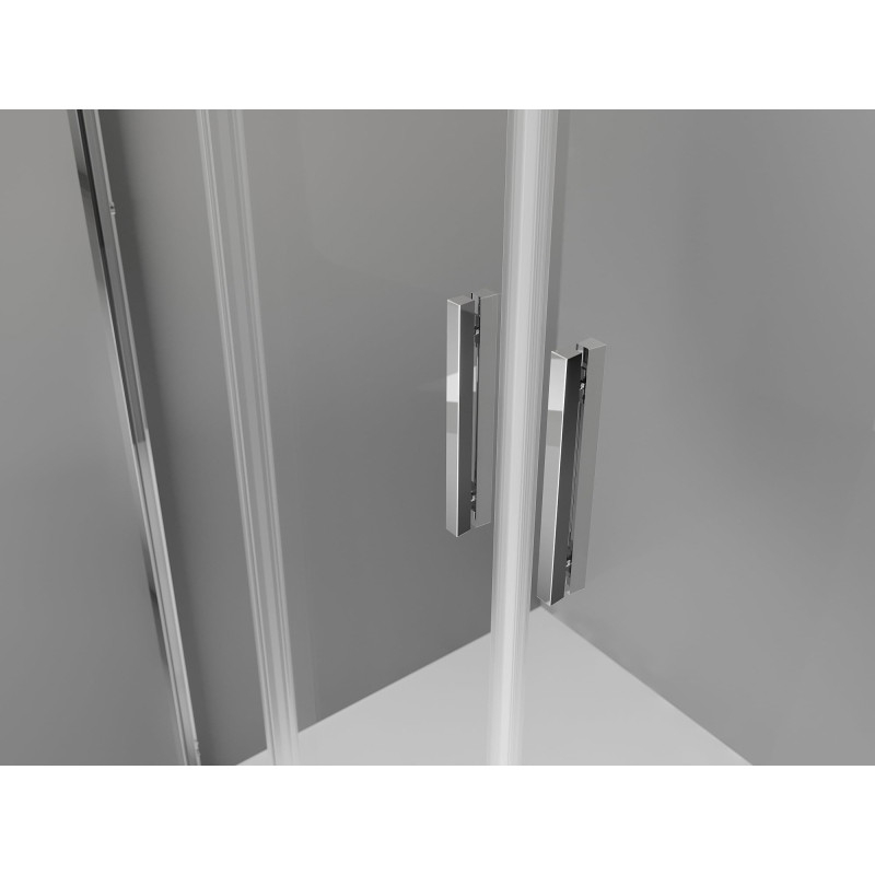 Mexen Exo-S Duo 3S trijų sienelių stumdomas dušo kabina 170 x 70 cm, skaidrus, chromas - 8152-170-070-01-00-3S