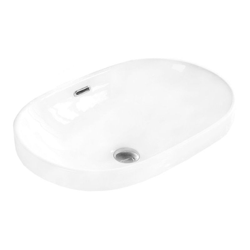Mexen Viki į stalviršį įmontuojamas praustuvas 61 x 40 cm, Balta - 25356100