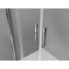Mexen Exo-S Duo 3S 3 sienų dušo kabina 130 x 75 cm, permatoma, chromuota - 8152-130-075-01-00-3S