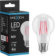 Mexen Vintis LED siūlelio lemputė E27, A60, 4W, 55 lm, raudona - L150-E27-04XX-45