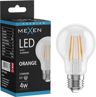 Mexen Vintis LED filamento lemputė E27, A60, 4W, 55 lm, oranžinė - L150-E27-04XX-48