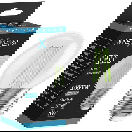 Mexen Vintis LED siūlo lemputė E27, G45, 4W, 55 lm, žalia - L156-E27-04XX-46