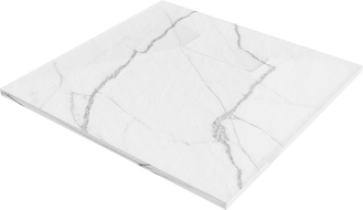 Mexen Hugo kvadratinis SMC dušo padėklas 70 x 70 cm, balta akmens spalva - 42157070