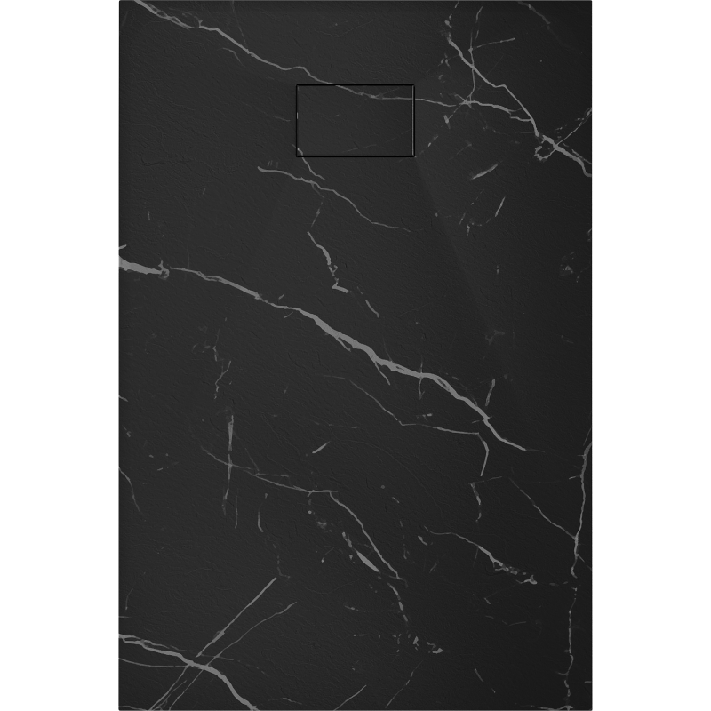 Mexen Hugo stačiakampis dušo padėklas SMC 130 x 80 cm, juodas akmuo - 42758013