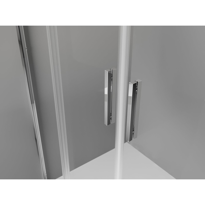 Mexen Exo-3S 3 sienų slankiojantis dušo kabina 180 x 100 cm, skaidrus, chromuotas - 8152-180-100-01-00-3S