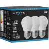 Mexen Nova 3x LED lemputė E27, G45, 1W, Neutrali - 4000K, 105 lm - L101-E27-0140-01x03