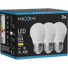 Mexen Nova 3x LED lemputė E27, G45, 5W, Šilta - 3000K, 525 lm - L101-E27-0530-01x03