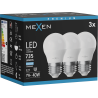 Mexen Nova 3x LED lemputė E27, G45, 7W, Šalta - 6500K, 735 lm - L101-E27-0765-01x03