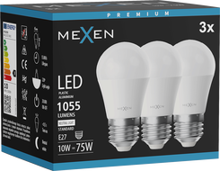 Mexen Nova 3x LED lemputė E27, G45, 10W, Neutralus - 4000K, 1055 lm - L101-E27-1040-01x03