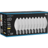 Mexen Nova 10x LED lemputė E14, C37, 1W, Šilta - 3000K, 105 lm - L102-E14-0130-01x10