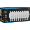 Mexen Nova 10x LED lemputė E14, C37, 1W, Šalta - 6500K, 105 lm - L102-E14-0165-01x10