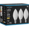 Mexen Nova 3x LED lemputė E14, C37, 6W, Šilta - 3000K, 630 lm - L102-E14-0630-01x03