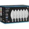 Mexen Nova 6x LED lemputė E14, C37, 6W, Šaltai balta - 6500K, 630 lm - L102-E14-0665-01x06