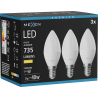 Mexen Nova 3x LED lemputė E14, C37, 7W, Šilta - 3000K, 735 lm - L102-E14-0730-01x03