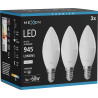 Mexen Nova 3x LED lemputė E14, C37, 9W, Neutralus - 4000K, 945 lm - L102-E14-0940-01x03