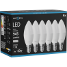 Mexen Nova 6x LED Lemputė E14, C37, 9W, Neutralus - 4000K, 945 lm - L102-E14-0940-01x06