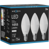 Mexen Nova 3x LED lemputė E14, C37, 10W, Neutralus - 4000K, 1055 lm - L102-E14-1040-01x03