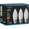 Mexen Nova 3x LED lemputė E27, C37, 5W, Šilta - 3000K, 525 lm - L102-E27-0530-01x03