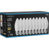 Mexen Nova 10x LED lemputė E27, C37, 5W, Šilta - 3000K, 525 lm - L102-E27-0530-01x10