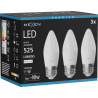 Mexen Nova 3x LED lemputė E27, C37, 5W, Neutralus - 4000K, 525 lm - L102-E27-0540-01x03