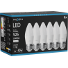 Mexen Nova 6x LED lemputė E27, C37, 5W, Neutrali - 4000K, 525 lm - L102-E27-0540-01x06