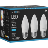 Mexen Nova 3x LED lemputė E27, C37, 5W, Šalta - 6500K, 525 lm - L102-E27-0565-01x03