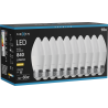 Mexen Nova 10x LED lemputė E27, C37, 8W, Šilta - 3000K, 840 lm - L102-E27-0830-01x10